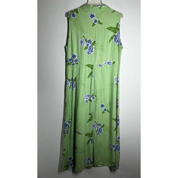 Original Island Sport Romantic Hawaiian Dress Button Down Sleeveless Size 16 - Picture 4 of 14